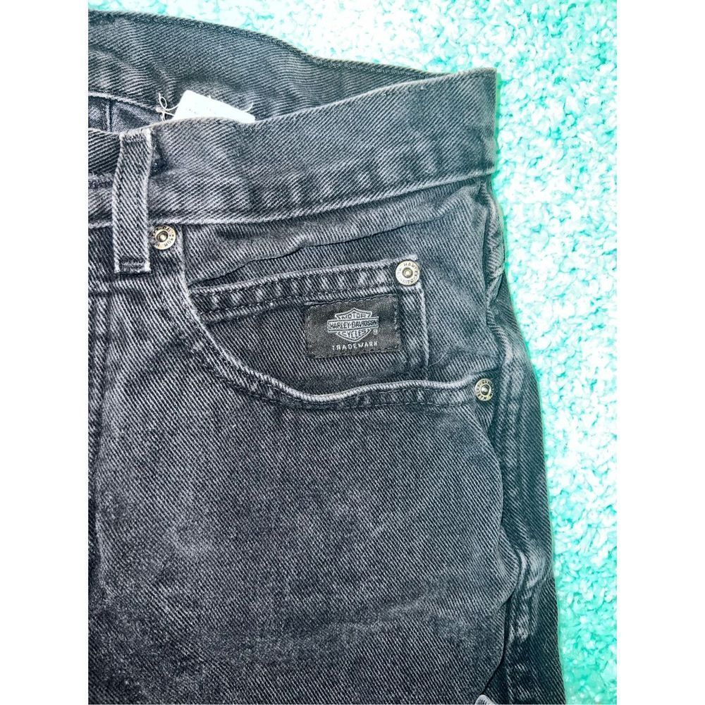 HARLEY DAVIDSON Classic vintage black denim jeans size 28 ladies clothing - Picture 2 of 9